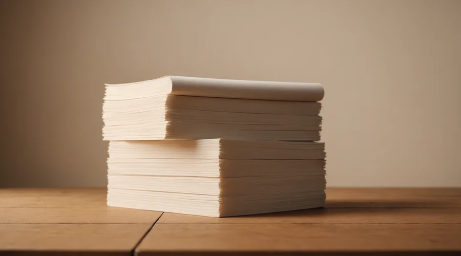 Stack of papers suggesting manual review burden and time cost